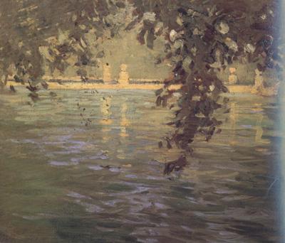 Fujishima takeji Pond Villa d'Este (nn02) Germany oil painting art